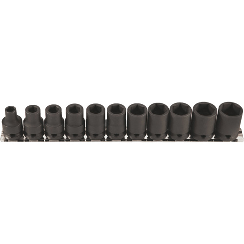 Thin Walled Socket Set, 11 Pcs, Impact, 3/8" Drive Size Dufferin Supply