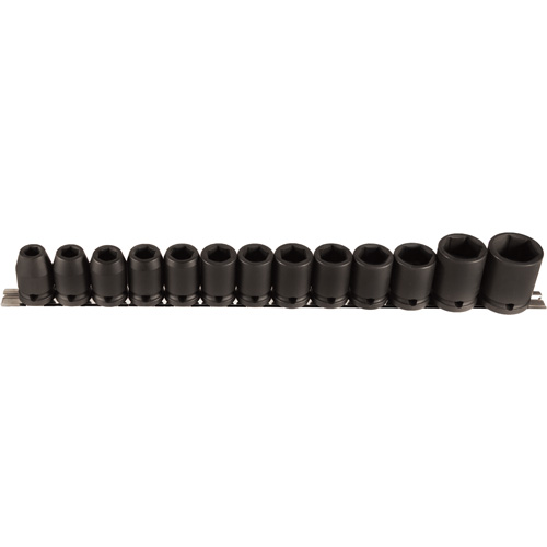 Socket Set, 13 Pcs, Impact, 1/2" Drive Size Dufferin Supply