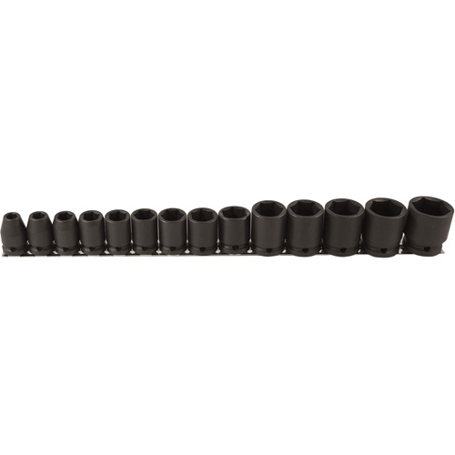 Socket Set, 14 Pcs, Impact, 1/2" Drive Size Dufferin Supply