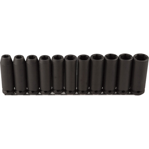 Jeu de douilles longues, 11 Mcx, Chocs, Prise de 1/2", Profond Dufferin Supply