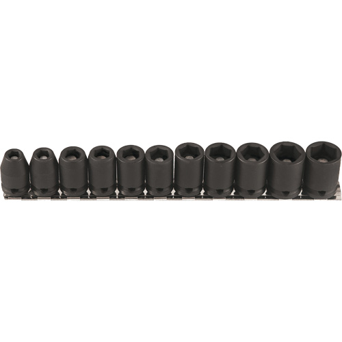 Magnetic Socket Set, 11 Pcs, Impact, 3/8" Drive Size Dufferin Supply