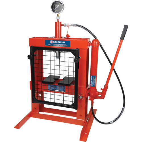 Hydraulic Shop Press with Grid Guard, 10 Tons Capacity Dufferin Supply