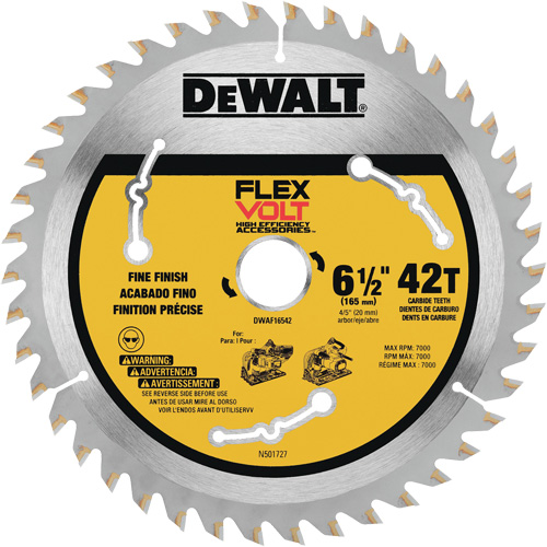 Lame TrackSaw FlexVolt, 6-1/2", 42 dents, Pour Bois Dufferin Supply
