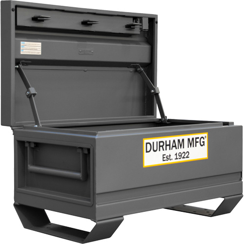 Jobsite Storage Box, 32" x 19" x 17-13/16", Steel, Grey Dufferin Supply