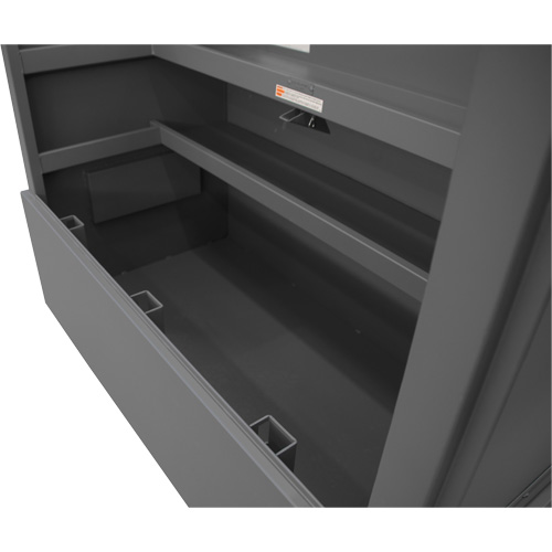 Piano Style Jobsite Storage Box, 60-1/2" W x 34-3/4" D x 49-3/8" H, Grey Dufferin Supply