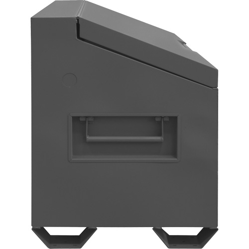 Jobsite Sloped Lid Storage Box, 60" x 30" x 39-3/8", Steel, Grey Dufferin Supply
