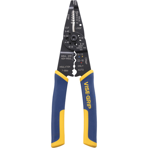 Wire Stripper/Crimper/Cutter Multi-Tool, 8-1/2" L, 10 - 22 AWG Dufferin Supply