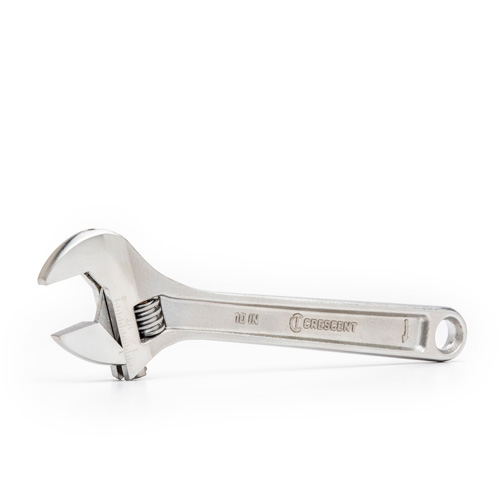 Adjustable Wrench - Boxed, 10" L, 1-5/16"/34 mm Max Width, Chrome Dufferin Supply