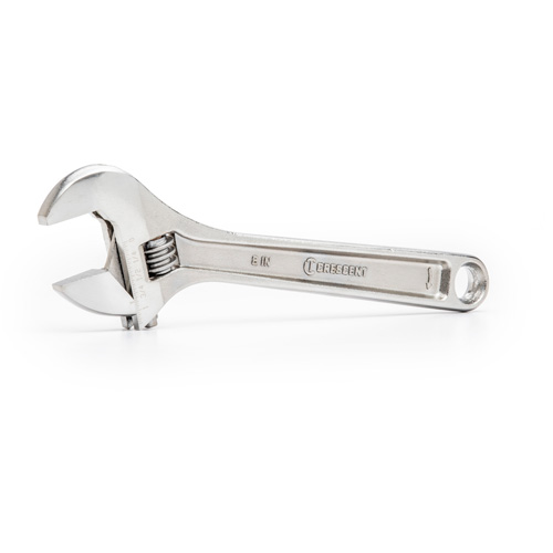 Adjustable Wrench - Bagged, 8" L, 1-1/8"/29 mm Max Width, Chrome Dufferin Supply