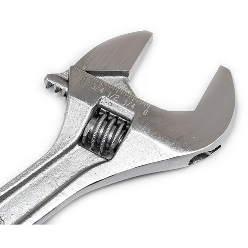 Adjustable Wrench - Bagged, 8" L, 1-1/8"/29 mm Max Width, Chrome Dufferin Supply