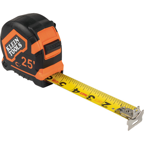 Magnetic Double-Hook Tape Measure, 25', Imperial Graduations Dufferin Supply