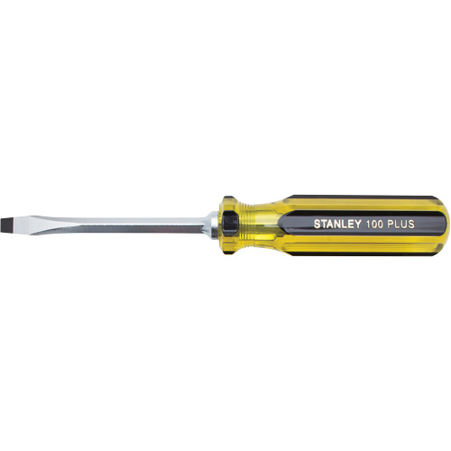 Tournevis pour &eacute;crous &agrave; fente 100 PLUS, Tige de 1/4", Carr&eacute;e, 8-3/16" lo, Prise en Plastique Dufferin Supply