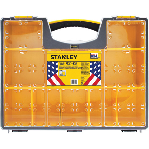 Organisateur profond pour professionnel, 17-1/2" la x 4-1/2" p x 14" h, Noir/Jaune Dufferin Supply