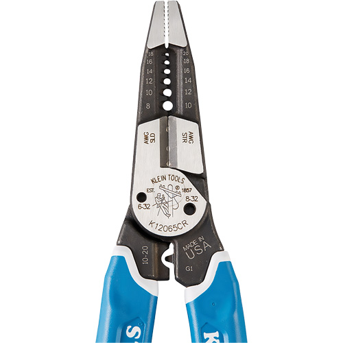 Outil polyvalent Klein-Kurve pour d&eacute;nuder, couper et sertir les fils, 8-1/4" lo, 8 - 20 AWG Dufferin Supply