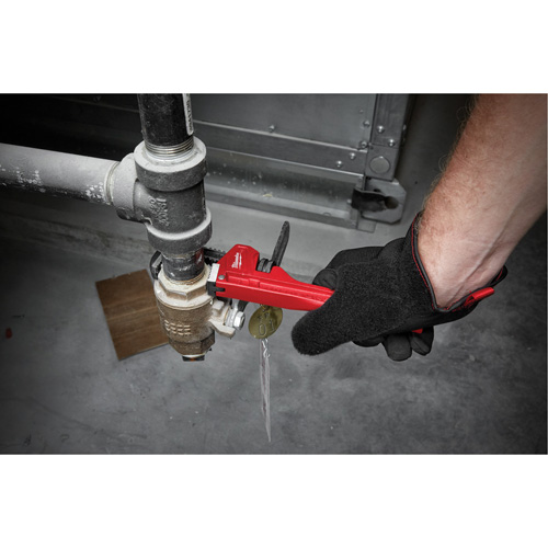 Pipe Wrench, 1" Jaw Capacity, 8" Long, Powder Coated Finish Dufferin Supply