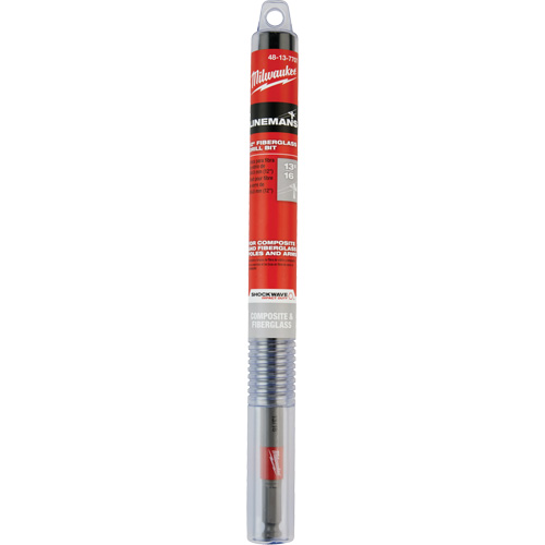 Shockwave Impact Duty Lineman's Fiberglass Drill Bit, 13/16", Carbide Dufferin Supply