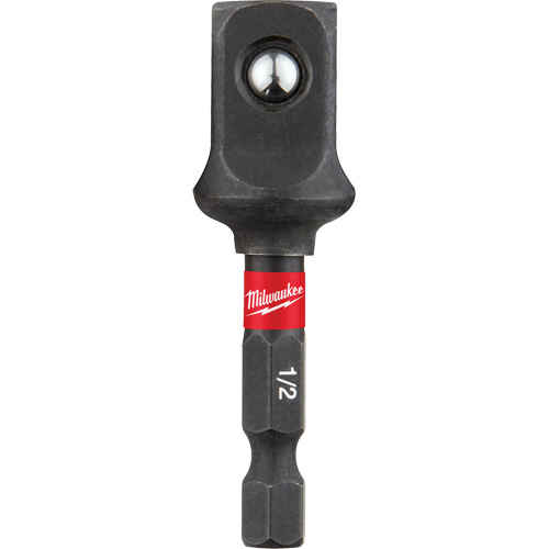 Shockwave Impact Socket Adapter, 1/4" Drive Size, 1/2" Male Size, Ball, 2" L Dufferin Supply