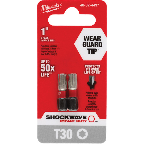 Embout de tournevis Shockwave Impact Duty, Torx, T-30, Prise 1/4" Dufferin Supply