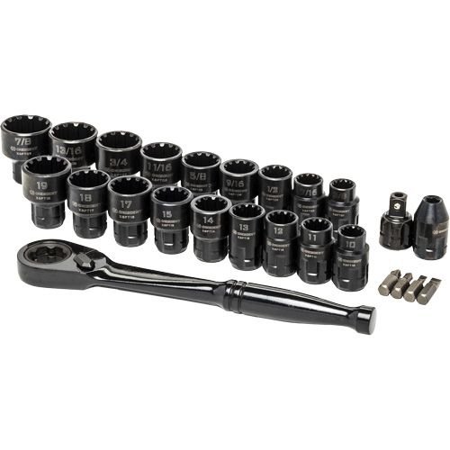 Mechanic's Tool Set, 25 Pcs, 3/8" Drive Size Dufferin Supply