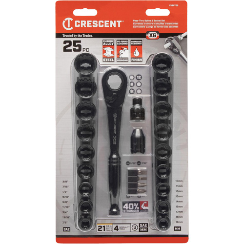 Mechanic's Tool Set, 25 Pcs, 3/8" Drive Size Dufferin Supply