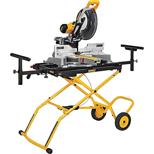 Double Bevel Sliding Compound Mitre Saw with Heavy-Duty Rolling Stand Dufferin Supply