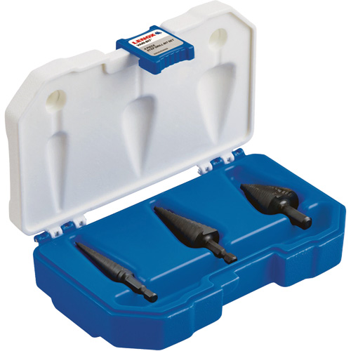 Step Drill Bit Set, 3 Pieces, High Speed Steel Dufferin Supply