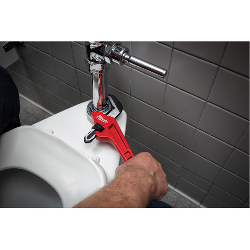Cl&eacute; &agrave; tuyau hexagonale coud&eacute;e en acier, Cap des m&acirc;choires 2-5/8", Longueur 10-1/2", Fini Rev&ecirc;tement en poudre, Prise Ergonomique Dufferin Supply