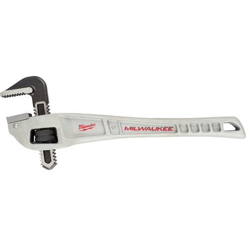 Cl&eacute; &agrave; tuyau coud&eacute;e en aluminium, Cap des m&acirc;choires 2", Longueur 14", Fini Rev&ecirc;tement en poudre, Prise Ergonomique Dufferin Supply