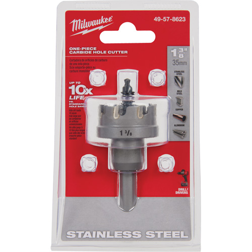 One-Piece Carbide Hole Cutters, 1-3/8", 3/16" Depth of Cut Dufferin Supply