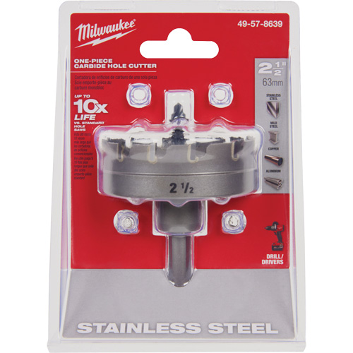 One-Piece Carbide Hole Cutters, 2-1/2", 3/16" Depth of Cut Dufferin Supply