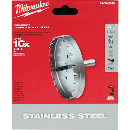 Scies-cloches au carbure monobloc, 4-1/2", Profondeur de la coupe de 3/16" Dufferin Supply
