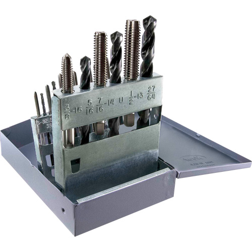 Jeu de tarauds & forets UNC Drillco, 18 morcea Dufferin Supply