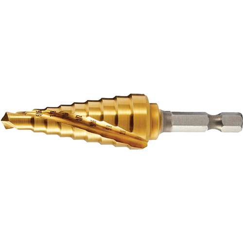 Drillco&reg; #4 Step Drill, 1/4" - 1-1/8" , 1/16" Increments Dufferin Supply