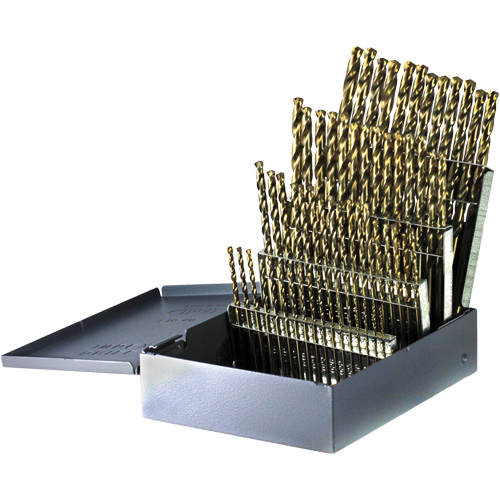 DRILLCO Heavy-Duty Jobber Length Drill Bit Set, 60 Pieces, Cobalt Dufferin Supply