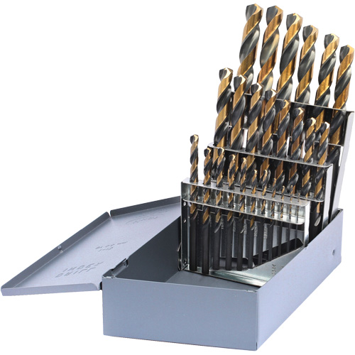 DRILLCO Metric Jobber Length Drill Bit Set, 25 Pieces, High Speed Steel Dufferin Supply