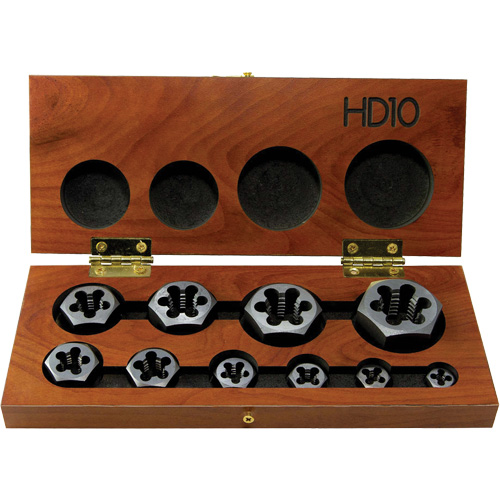 DRILLCO Hex Threading Die Set, 10 Pieces Dufferin Supply