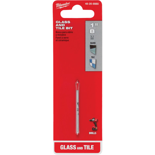 Foret pour verre et carreaux, 1/8", Carbure Dufferin Supply