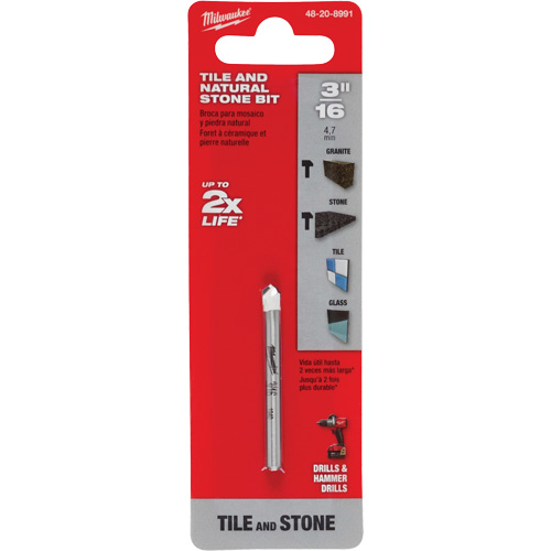 Natural Stone Bit, 3/16", Carbide Dufferin Supply