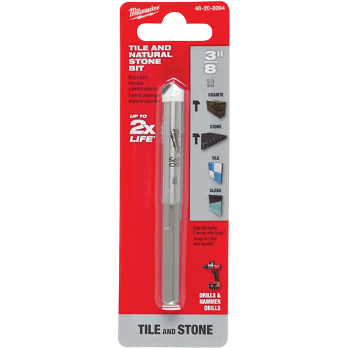 Foret pour la pierre naturelle, 3/8", Carbure Dufferin Supply