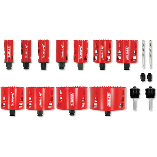 Plumber's Bi-Metal Hole Saw Set, 17 Pieces Dufferin Supply