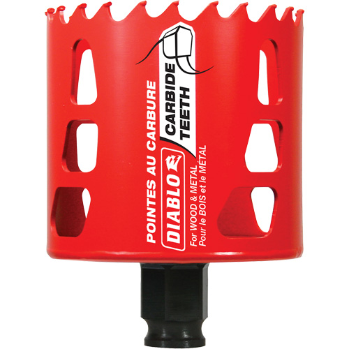 Scie cloche pour bois et m&eacute;tal, 2-3/4", Profondeur de la coupe 2-3/8", Carbure Dufferin Supply
