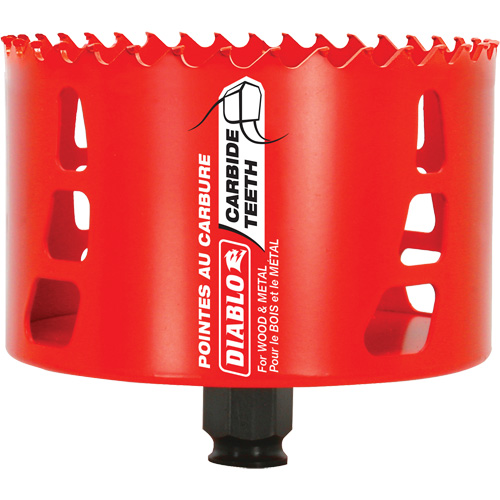 Wood & Metal Hole Saw, 4-1/8", 2-3/8" Depth of Cut, Carbide Dufferin Supply