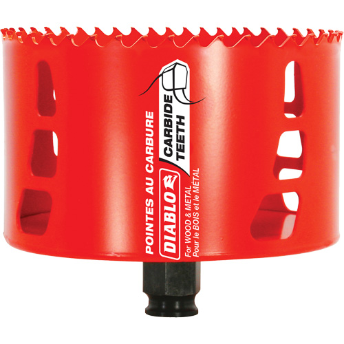 Wood & Metal Hole Saw, 4-1/4", 2-3/8" Depth of Cut, Carbide Dufferin Supply