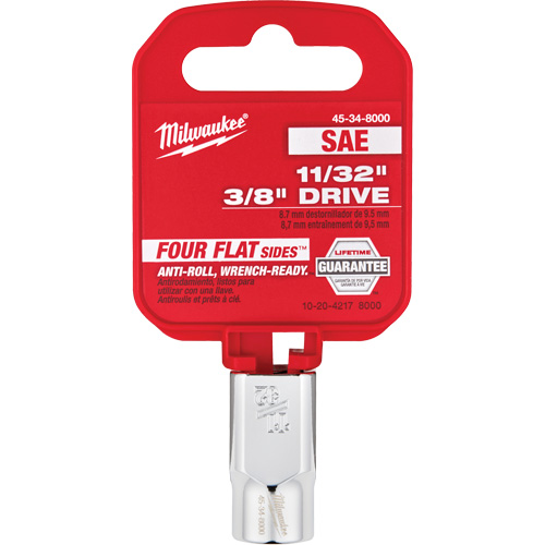 SAE Socket with Four Flat Sides, 11/32", 3/8" Drive, 6 Points Dufferin Supply