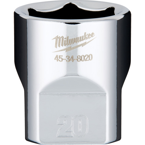 Metric Socket with Four Flat Sides, 20 mm, 3/8" Drive, 6 Points Dufferin Supply