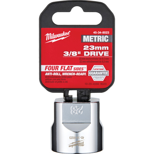 Metric Socket with Four Flat Sides, 23 mm, 3/8" Drive, 6 Points Dufferin Supply