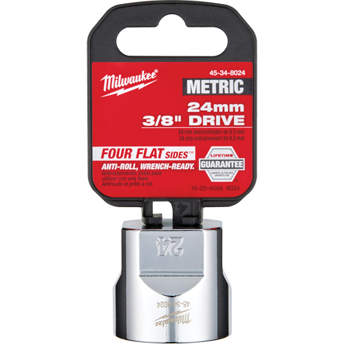 Metric Socket with Four Flat Sides, 24 mm, 3/8" Drive, 6 Points Dufferin Supply