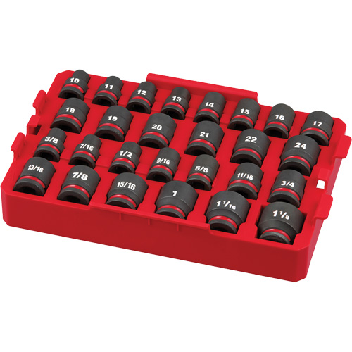 Shockwave Impact Duty Packout Socket Set, 27 Pcs, Impact, 1/2" Drive Size Dufferin Supply