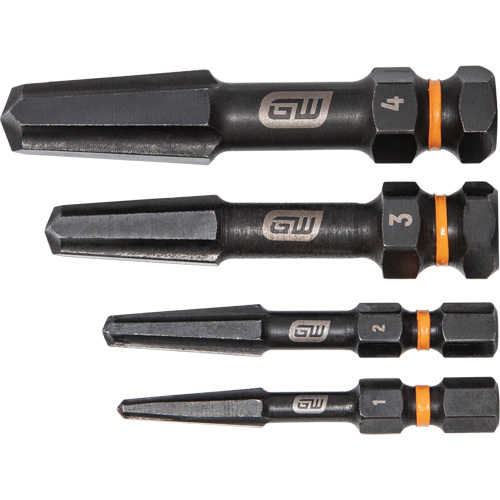 Jeu d'extracteur de vis Bolt Biter, Acier rapide, 4 Morceaux Dufferin Supply