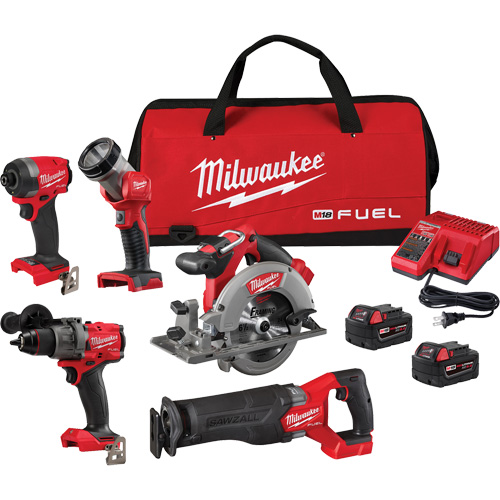 Jeu de 5 outils combin&eacute;s M18 Fuel, Lithium-ion, 18 V Dufferin Supply